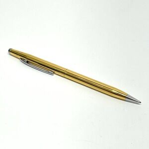 Vintage 1980s Bradley Mechanical Pencil Gold Tone Chrome 5.25" 0.7 Lead